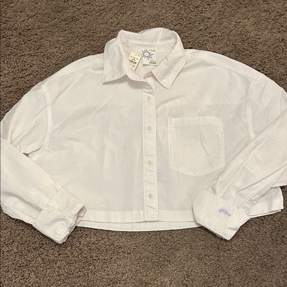 Aerie White Button Down Shirt